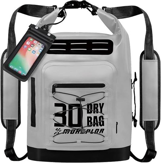 MORXPLOR Dry Bag Waterproof,5L/10L/20L/30L/40L/55L Roll Top Dry Bag Backpack with WaterProof Phone Case for Swim,Kayak by MORXPLOR
