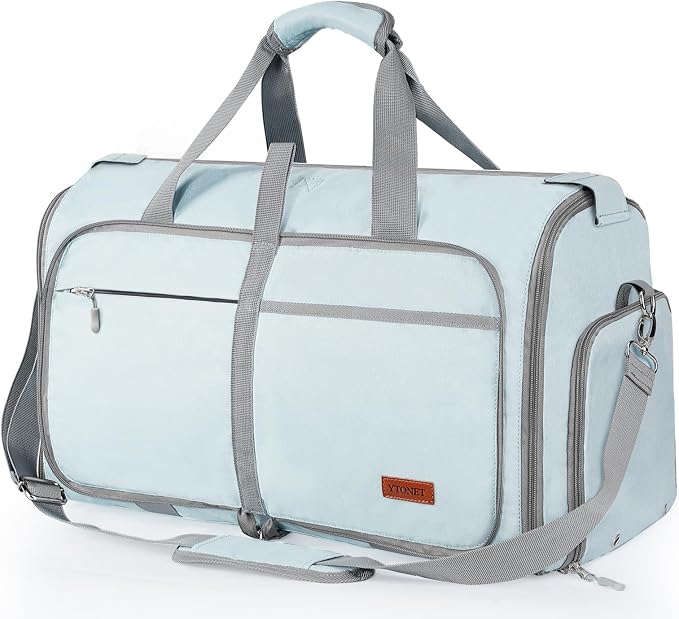‌Ytonet Foldable Garment Duffle Bags for Travel, Carry On Convertible Duffel Bag with Shoe Compartment & Water Resistant Fabric, 2-in-1 Hanging Suit Organizer, Mint Green by YTONET