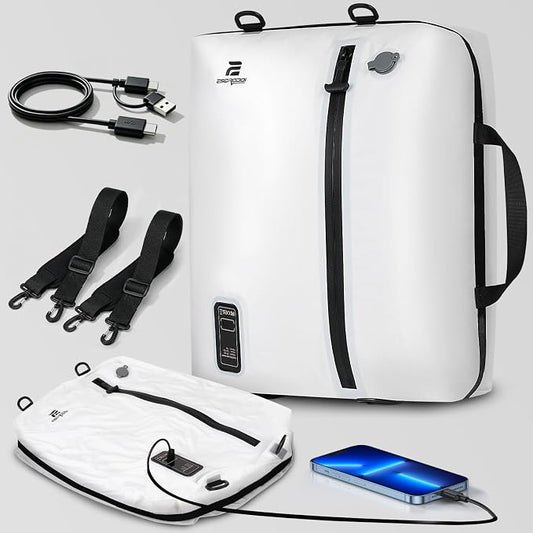 Travel Vacuum Bags with Built-in Pump, White | Reusable Vacuum Seal Bags for Clothing,Luggage,Packing Compression Storage Bags for Carry-On,Suitcase&Backpack by ESCRODOI-Fromcourttotrailpackinperformance
