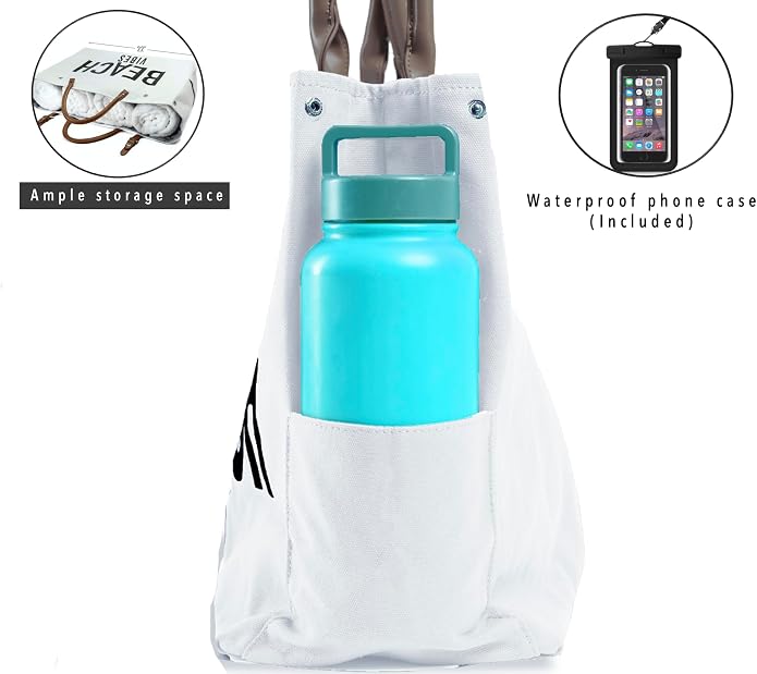Keho Waterproof Beach Bag with Pockets For Women (Sandproof) - Image 3