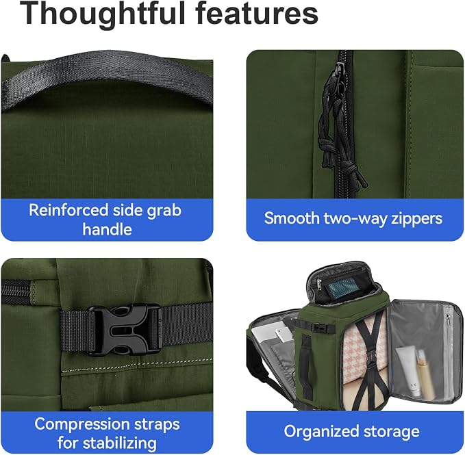 Carry On Travel Backpack Flight Approved Laptop Backpack for Women Men | Personal Item Travel Bag, Casual Weekender Daypack with Wet Pocket for Business, Hiking - Image 9