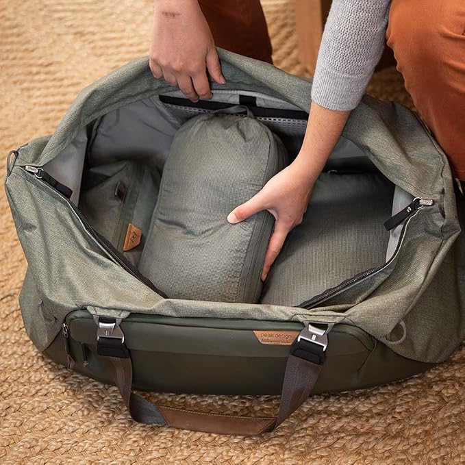 Peak Design Packing Cube, Sage, Weatherproof Luggage Cube with Dual Compartment Organization, Expansion and Compression, Zipper Opening, Travel Organizer for Men and Women, Size S - Image 7
