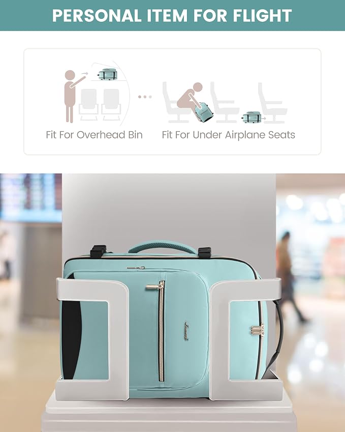 LOVEVOOK 40L Travel Backpack Flight Approved Carry on Backpack,3 Packing Cubes,Waterproof Personal Item Travel Bag,TSA Carry on Luggage Suitcase Travel Essentials,Gifts for Women & Men,fits 17" Laptop - Image 4