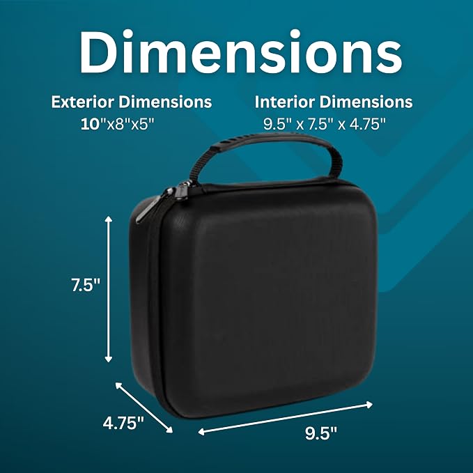 caseling 9.5" x 7.5" x 4.75" Hard Case with 3-Layer Pick and Pluck Foam | 3 pre-scored foam layers, TSA compliant travel case, rigid EVA shell, electronics and tech gear bag, smooth zippers - Image 3