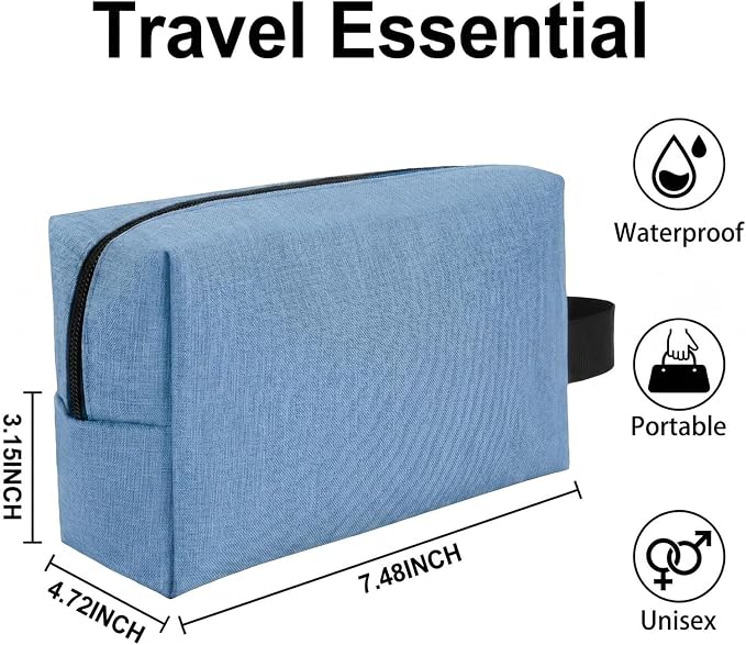32 Pcs Travel Toiletry Bag for Men Women Bulk Large Water Resistant Shaving Bag Hanging Cosmetic Bag Makeup Travel Pouch Foldable Toiletry Organizer (32, Light Blue) - Image 2
