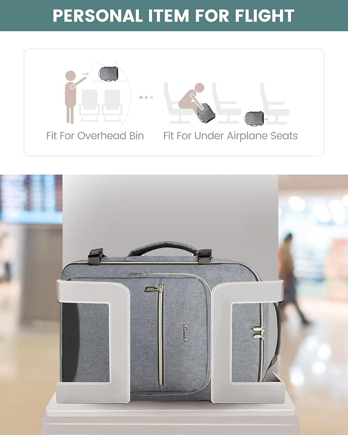 LOVEVOOK 40L Travel Backpack Flight Approved Carry on Backpack,3 Packing Cubes,Waterproof Personal Item Travel Bag,TSA Carry on Luggage Suitcase Travel Essentials,Gifts for Women & Men,fits 17" Laptop - Image 4