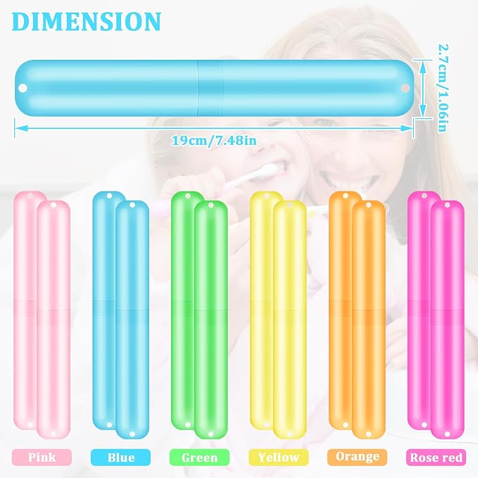 SIKEMAY 150PCS Travel Toothbrush Holder Bulk, Back to School, Classroom Pencil Case for Kids, Toothbrush Case Cover for Travel, Bathroom, Indoor, Outdoor, Trip, Camping, School - Image 3