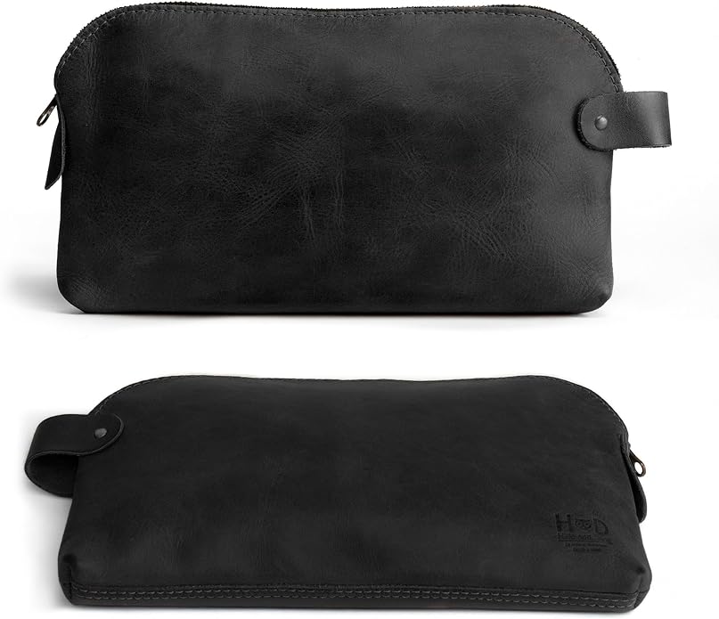 Hide & Drink, Large Rustic All Purpose Utility Bag for Cords & Chargers, Travel Bag, Multi-Purpose Bag, Full Grain Leather - Image 2