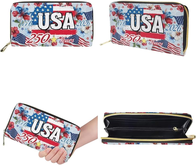 GIFTPUZZ Women Tote Bag Women Wallet Portable Cosmetic Bag for Women Bag Set 3 Pack PU Leather Bags with Zipper - Image 7
