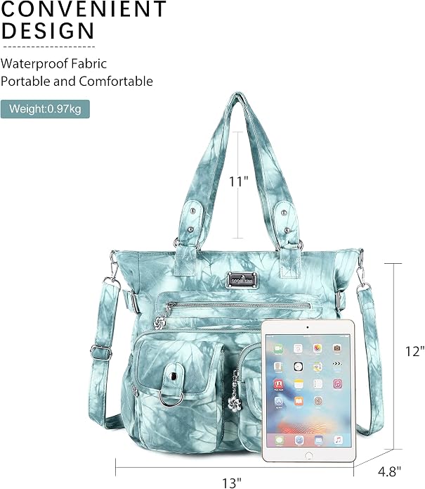 Angelkiss Purses Handbags for Women PU Tote Satchel Bags for Women Pockets Shoulder Bags… | PU - Image 3