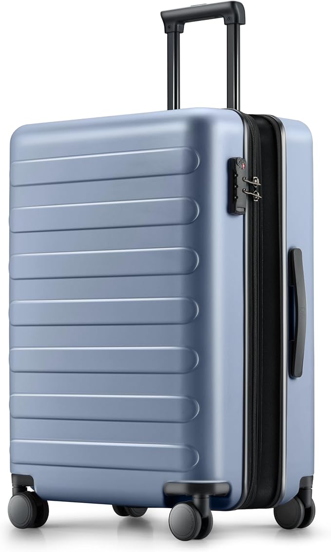 NINETYGO Medium Checked Luggage 24 Inch, Checking In Luggage with Smooth Spinner Wheels, Expandable, Hard Shell PC Suitcase, Lightweight Travel Luggage, TSA Approved (Shadow, Rhine Max) by NINETYGO
