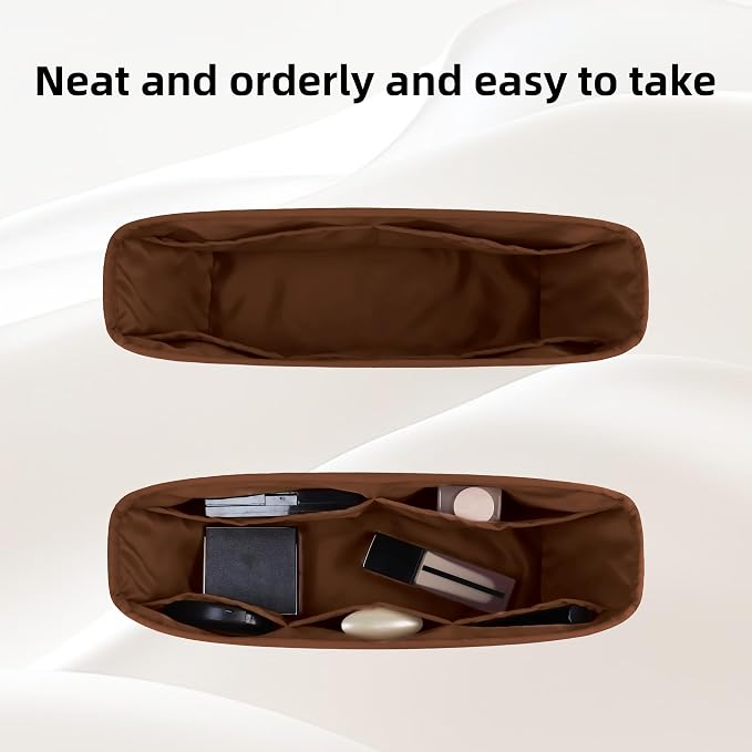 DGAZ Purse Organizer Insert Fits Neverfull-Mini/PM/MM/GM Bags，Silk Bag Organizer，Luxury Handbag & Tote Shaper（MM, Gold） - Image 5