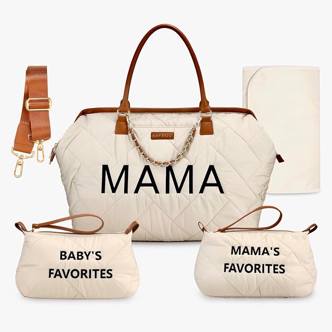 Mama Hospital Diaper Bag Tote for Labor and Delivery Essentials Mommy Bag for Baby and Travel Large by PremiumMommyandBabyCollection