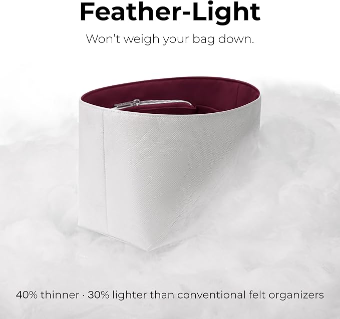 Purse Organizer Insert Compatible with LV All In BB | Handcrafted DuPont™ Tyvek®, Precision 1:1 Custom Fit, Prunoir w/ Zipper, Keep Bag Clean & Protected for Travel & Commute - Image 4