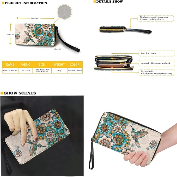 Women Purse Handbags Wallet Sets Leather Shoulder Tote Bag for Women,Top Handle Purse with Wrist Wallet Bag - Image 2