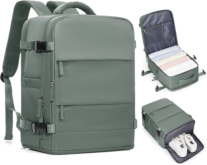 Travel Backpack for Women Airline Approved Carry on Backpack for Airplanes Mochila De Viaje Spirit Airlines Personal Item Bag 18x14x8 Personal Item Travel Bag Backpack for Traveling on Airplane by coofay