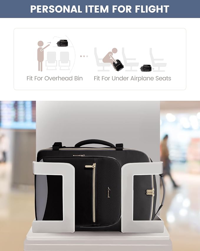 LOVEVOOK 50L Travel Backpack Flight Approved Carry on Backpack,3 Packing Cubes,Waterproof Personal Item Travel Bag,TSA Carry on Luggage Suitcase Travel Essentials,Gifts for Women & Men,fits 18" Laptop - Image 4