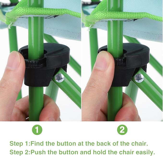 KABOER Kids Outdoor Folding Camping Chair with Cup Holder Carrying Bag | Portable Camping Chair for Beach Picnic Camping Travel Lawn Ages 3-10 - Image 4