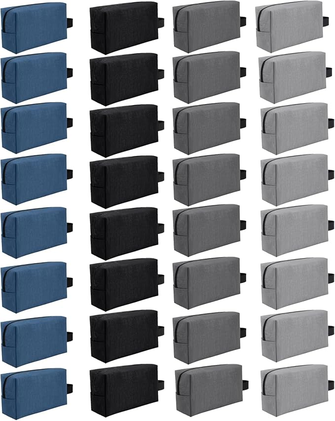 32 Pcs Travel Toiletry Bag for Men Women Bulk Large Water Resistant Shaving Bag Hanging Cosmetic Bag Makeup Travel Pouch Foldable Toiletry Organizer Gifts for Graduation Father's Day(32, Mixed Color) by Home