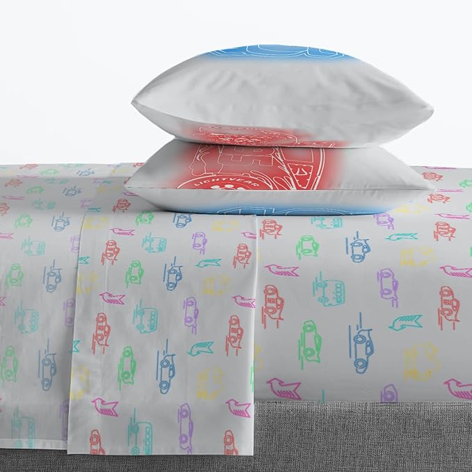 Jay Franco Kids Sheet Set with Fitted, Flat Sheets & Pillow Cover - Ultra-Soft Bedding with Pillowcase for Room Decor, Gray - Cars, 4 Piece Full - Image 6