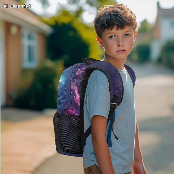 Resourceful Wolf 4pcs Backpack Set for Boys 17 Inch Student School Bag and Lunch Bag Pencil Case Water Bottle Cover for Ages 6-10 Elementary Preschool Kindergarten Primary Gifts Travel - Image 3