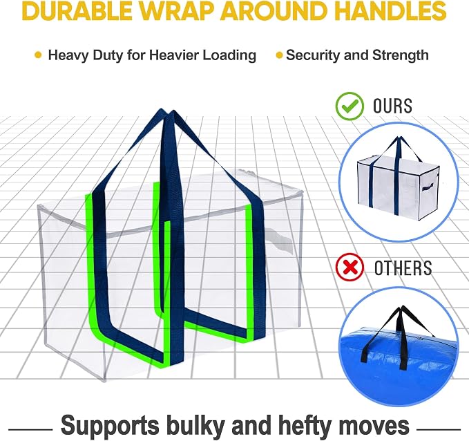 VENO 7 Pack Christmas Decoration Storage Bundle (5 Pack Wreath Storage Bag Garland Container+ 2 Pack Wrap-Around Handles Bags) - Image 5