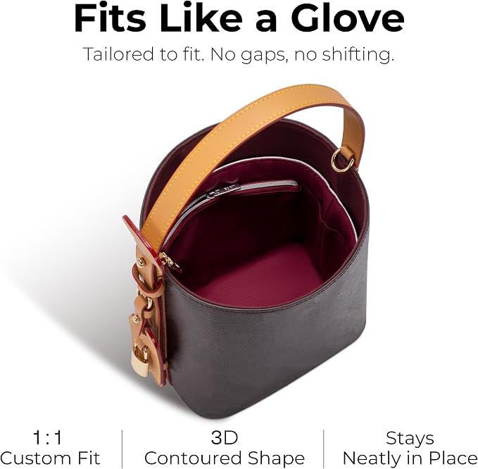 Purse Organizer Insert Compatible with LV All In BB | Handcrafted DuPont™ Tyvek®, Precision 1:1 Custom Fit, Prunoir w/ Zipper, Keep Bag Clean & Protected for Travel & Commute - Image 3