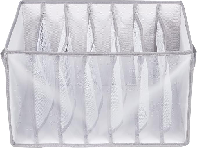 Univivi Extra Large Wardrobe Clothes Organizer Closet Organizer Portable Pants Sweaters Organizer for Closet,T-Shirt, Underwear, Upgraded 7 Grids Jeans Hoodie Organizer Clothes Organizer - Set of 4 - Image 3