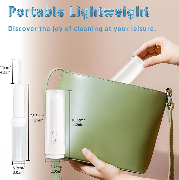 Rechargeable Electric Handheld Portable Bidet for Travel,Personal Hygiene Sprayer Bottle Buddy for Women & Men,Mobile Bidets Portatil for Toilet,High Pressure Foldable Compact USB-C Battery Powered