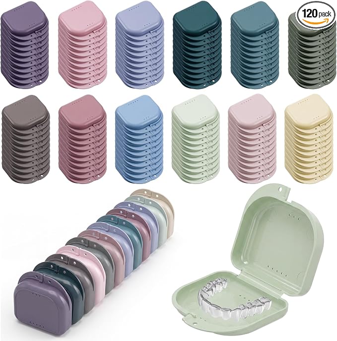 Sherr Dental Retainer Case with Holes,120 Pcs,12 Morandi Color by Sherr