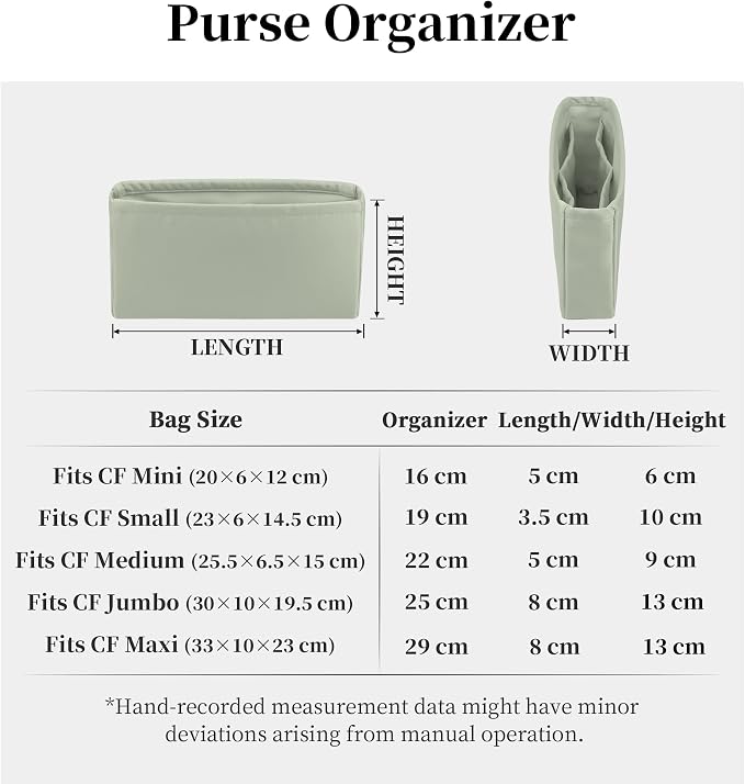 Purse Organizer Insert, Silky-Soft Lightweight Design, Multi-Pocket, Keeps Bag Organized & Protects Interior, Fits Chanel Classic Flap Jumbo, Ideal for Travel & Daily Use(Sauge, CF Jumbo 30) - Image 8