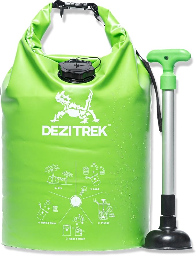 Large Portable Washing Machine | Manual Clothes Washer | Wash real laundry loads without electricity. High-capacity manual washer for camping, caravans, RVs & travel. by DEZITREK