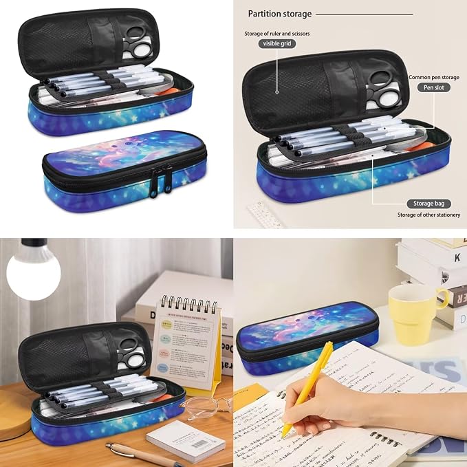 3 Pack School Bag for Boys Pink Axolotl Galaxy Backpack Bookbag with Lunch Box Pencil Case Elementary/Primary/Middle Kids Backpack Daypack Satchel Set - Image 4