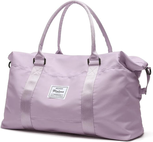 Travel Duffel Bag, Carry On Overnight Weekender Bags for Women | Travel Bag with Wet Pocket & Trolley Sleeve, For Spirit Airlines 18x14x8 Personal Item Bag by HYC00
