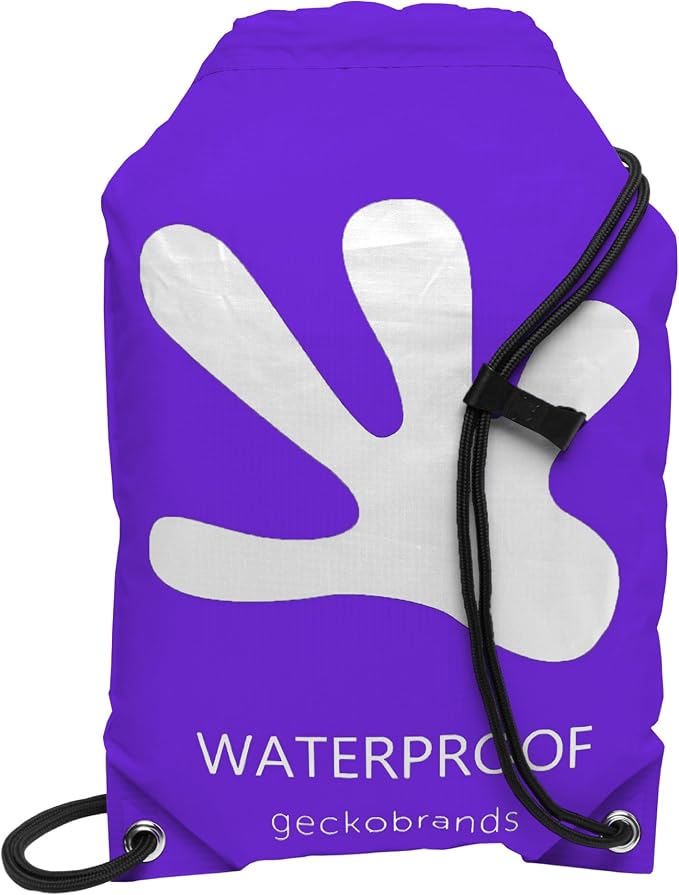 geckobrands Embark 10L Drawstring Backpack – Waterproof, Lightweight Dry Bag for Beach, Hiking, and Light Water Activities by geckobrands