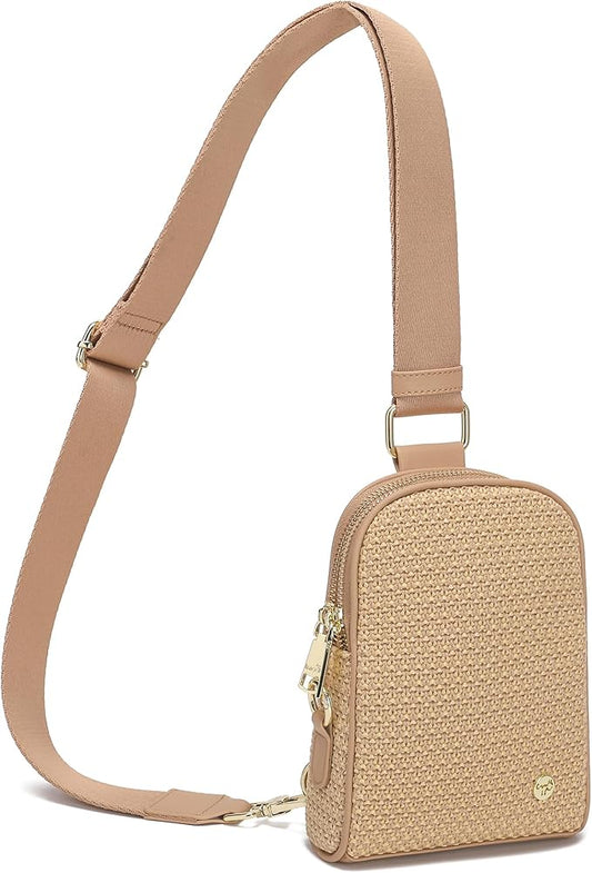 INICAT Straw Crossbody Bags Beach Gifts Small Sling Bag Summer Vacation Essentials Hawaiian Accessories Rattan Purses Women