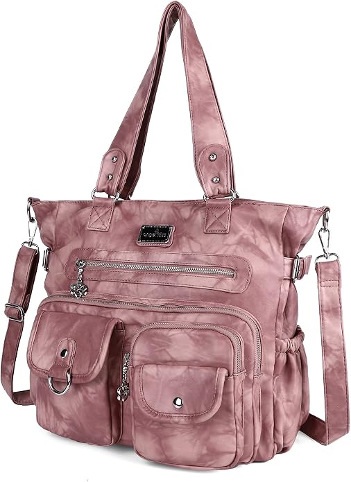 Angelkiss Purses Handbags for Women PU Tote Satchel Bags for Women Pockets Shoulder Bags… | PU - Image 7