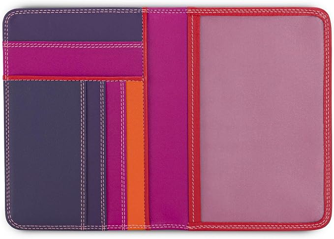 mywalit Leather Travel Passport Cover | Sangria Multi | 3 Cards, Notes And Transparent Passport Section - Image 2
