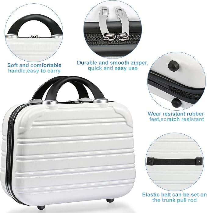 14-Inch Makeup Train Case Hardshell PC+ABS Travel Cosmetic Organizer, Makeup Storage Box for Toiletry Durable Portable Gifts for Women. - Image 6