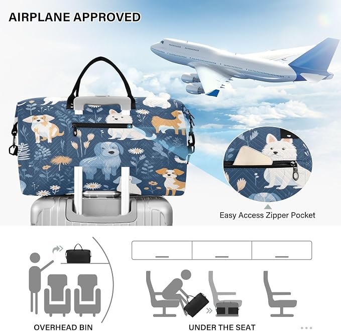 Dog Froest Travel Duffle Bag Gym Yoga Carry on Bags for Men Women Weekender Bag - Image 5
