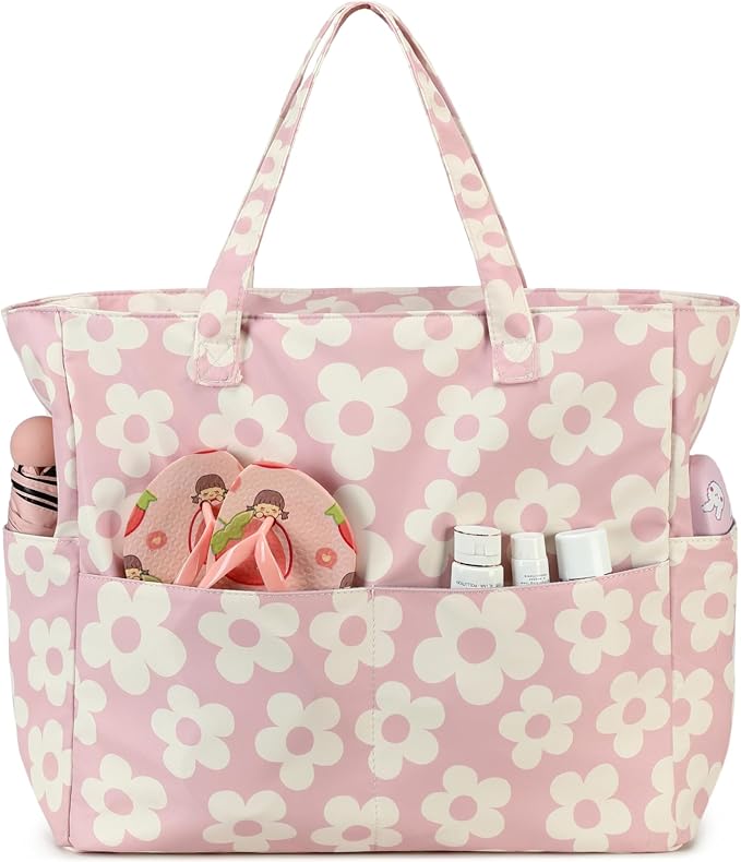 Bluboon Waterproof Beach Tote Pool Bags for Women Ladies Extra Large Carry On Bag With Wet Compartment for Weekender Travel by BLUBOON