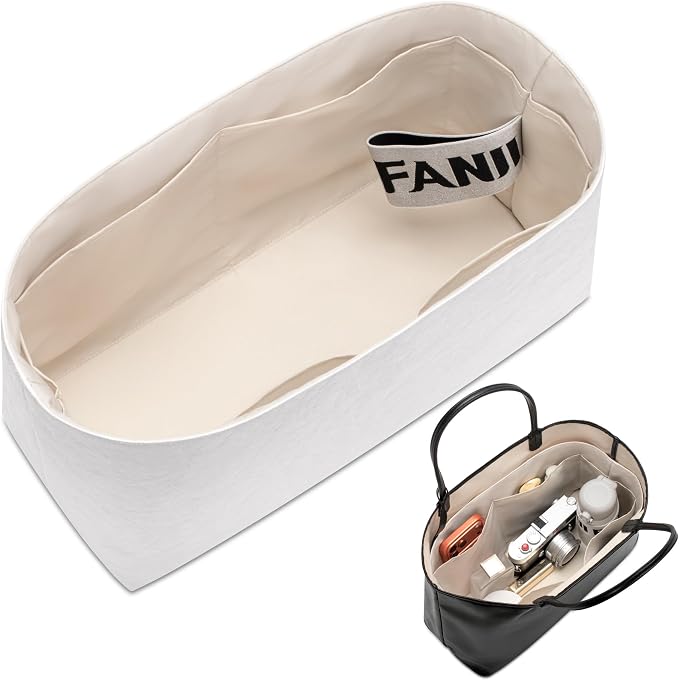 Lightweight Purse Organizer Compatible with Saint Louis PM | Handcrafted DuPont™ Tyvek®,Handbag Organizer Insert,1:1 Custom Fit,Craie,Designed for Minimalists, Office & Daily Commute by FANJIProject