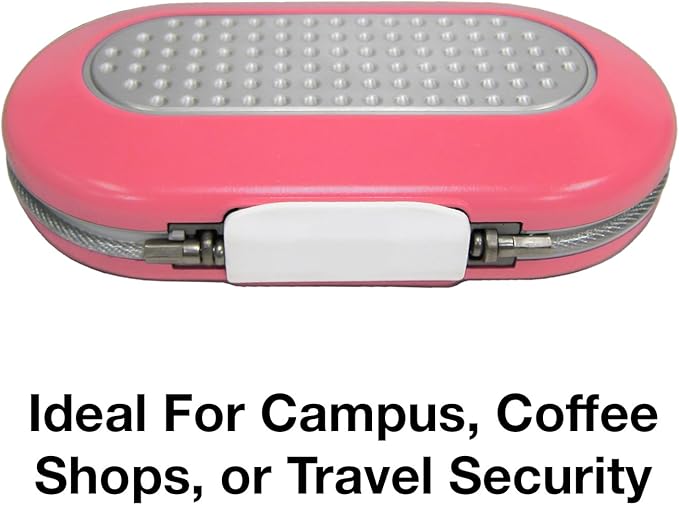 Master Lock Pink Portable Small Safe - Set Your Own Combination, Travel-Friendly Design for Phone, Passport & Money Storage, Model 5900DPNK (Pack of 4) - Image 4