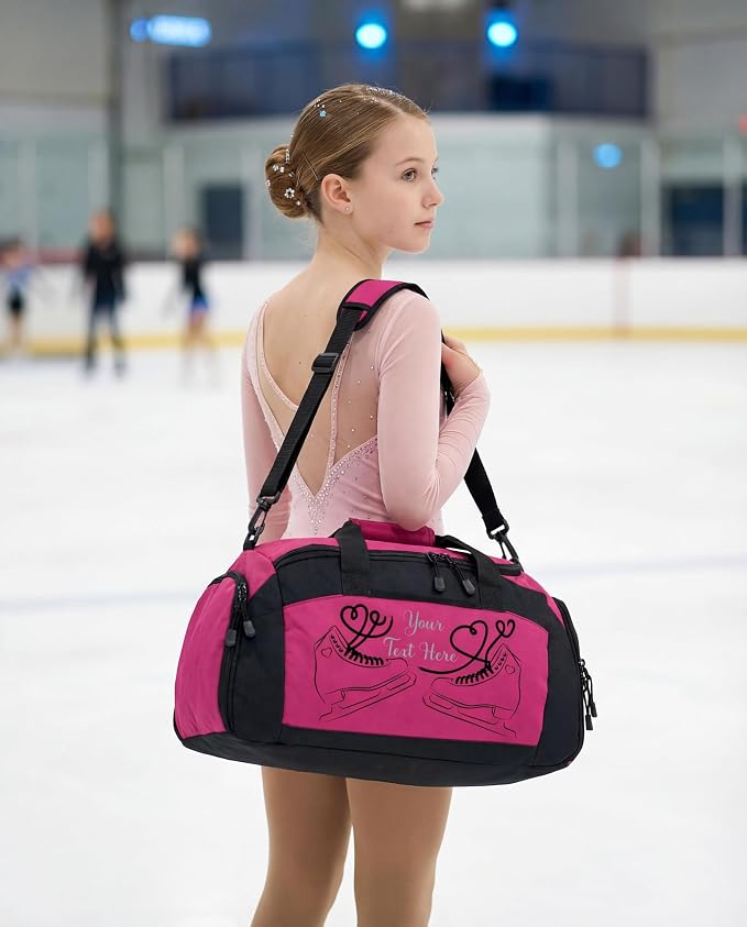 Personalized Figure Skating Duffle Bag with Name – Custom Ice Skating Team Gear Bag for Girls, Competition & Rink Practice Travel Bag - Image 7
