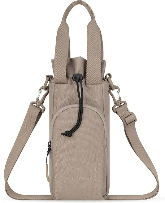 Sherpani Izzie, Water Bottle Crossbody, 32oz Bottle Carrier Bag | Bottle Holder Sling with Phone Pocket, Cross Body Drink Carrier Men Women, RFID Protection for Hiking Camping, Travel Gift by SHERPANI