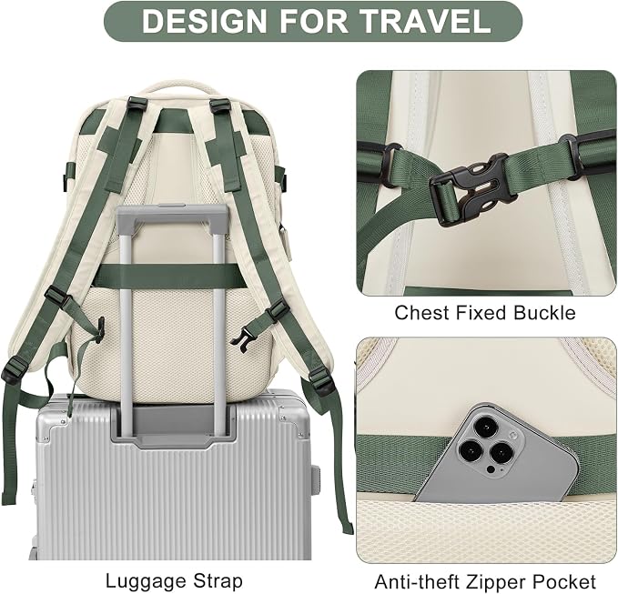 coofay Expandable Travel Backpack For Women Men Airline Approved Personal Item Backpack For Airlines Carry On Backpack Flight Approved Waterproof Backpack For Traveling On Airplane Travel Bag - Image 7