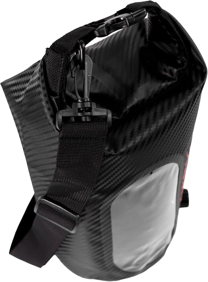 YakAttack 5L Roll-Top Drybag with Air Valve - Black Carbon | Waterproof Marine Dry Bag for Kayaking, Boating & Paddleboarding | Heavy Duty Small Drybag for Gear Protection | Compact Kayak Storage Bag - Image 8