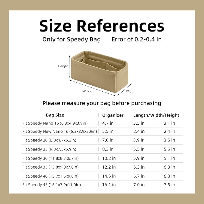 DGAZ Silk Purse Organizer Insert Fits LV Speedy 16/20/25/30/35/40/45 bags，Silky Smooth Bag Organizer，Luxury Handbag & Tote Shaper(S2 trench,New nano 16) - Image 7