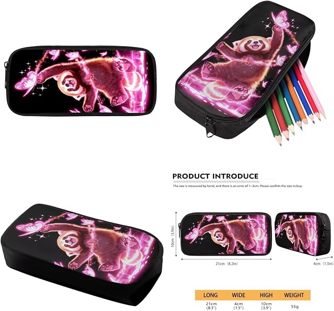Red Panda Kids Backpack and Lunch Bag Set : 17in Elementary School Bookbag with Lunch Box - 4 in 1 Galaxy Book Bag for 1-3 Grade Girls 6-8/8-10 - Image 6