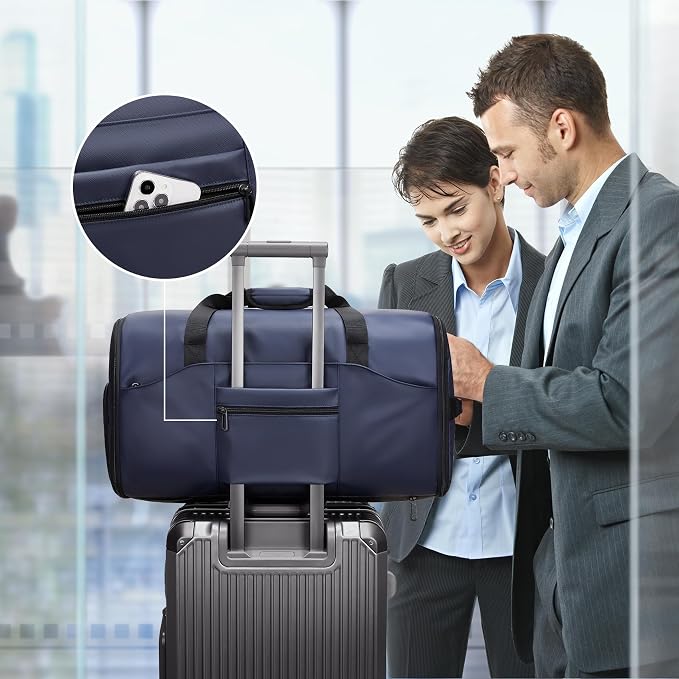 Garment Bags for Travel,45L Carry on Convertible Garment Duffle bag for Men Women - 3 in 1 Hanging Suit Travel Bag with Shoulder Strap - Image 7